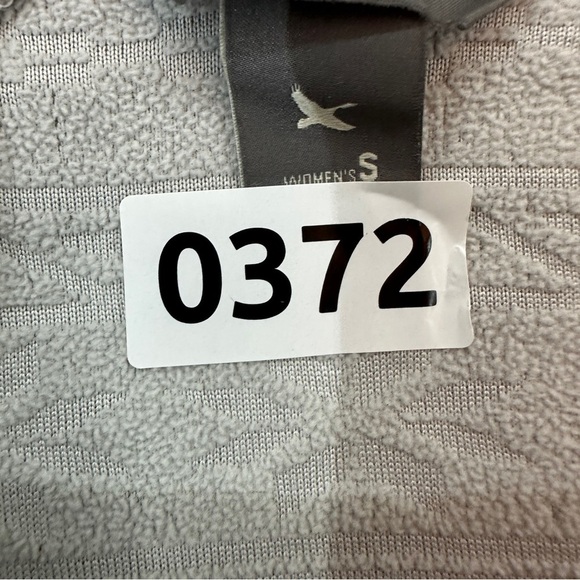 Eddie Bauer Quarter Zip Patterned Pullover Sweater Womans Size S Gray - Picture 12 of 12